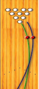 abstract move for bowling lane play